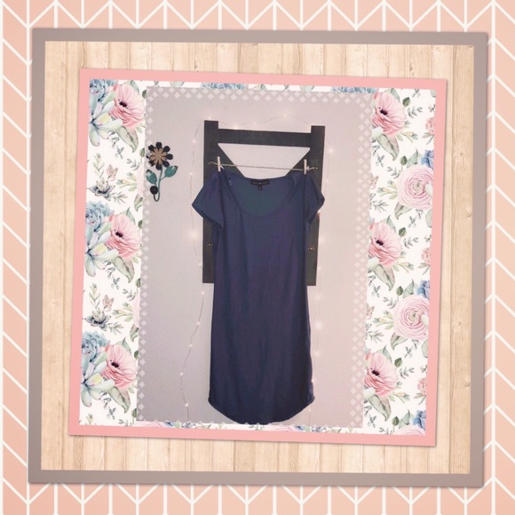 Short sleeve casual dress  soft material  blue - Picture 6 of 6